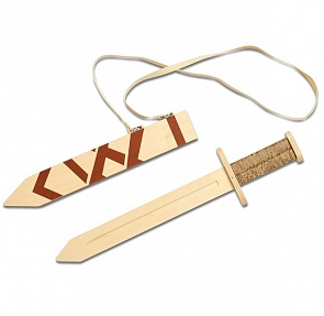 Меч богатырский деревянный, в ножнах (ЯиГрушка, ТБ-005st)